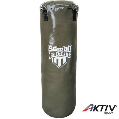 Boxzsák Saman Spirit of Fight military zöld 120x40 cm műbőr
