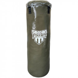 Boxzsák Saman Spirit of Fight military zöld 120x40 cm műbőr Sportszer Saman