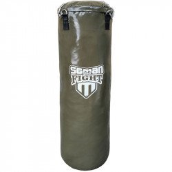 Boxzsák Saman Spirit of Fight military zöld 120x40 cm műbőr Sportszer Saman