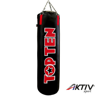 Boxzsák Top Ten műbőr 120x33 cm fekete-piros