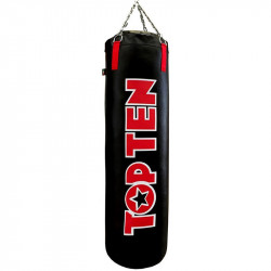 Boxzsák Top Ten műbőr 120x33 cm fekete-piros Sportszer Top Ten