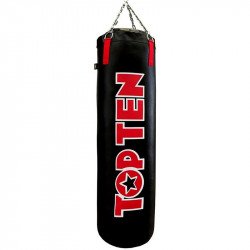 Boxzsák Top Ten műbőr 120x33 cm fekete-piros Sportszer Top Ten