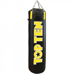 Boxzsák Top Ten műbőr 120x33 cm fekete-sárga Sportszer Top Ten