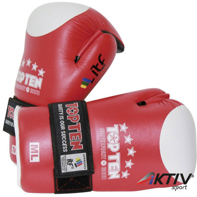 Semi-contact kesztyű Top Ten ITF Superfight 3000 piros