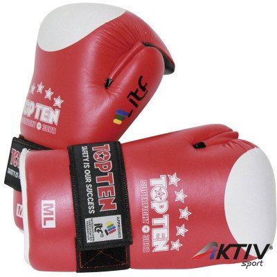 Semi-contact kesztyű Top Ten ITF Superfight 3000 piros