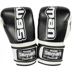 Boxkesztyű Saman Colours 1985 műbőr fekete-fehér