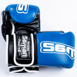 Boxkesztyű Saman Colours 1985 műbőr kék-fekete 12 oz