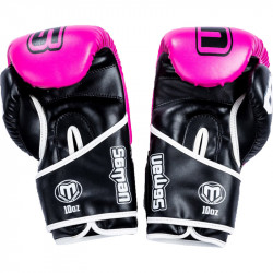 Boxkesztyű Saman Colours 1985 műbőr pink-fekete 10 oz