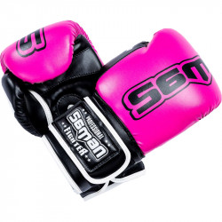 Boxkesztyű Saman Colours 1985 műbőr pink-fekete 10 oz