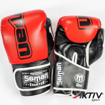 Boxkesztyű Saman Colours 1985 műbőr piros-fekete 10 oz