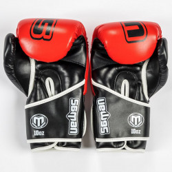 Boxkesztyű Saman Colours 1985 műbőr piros-fekete 10 oz