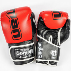 Boxkesztyű Saman Colours 1985 műbőr piros-fekete 10 oz Sportszer Saman