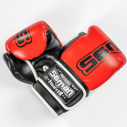 Boxkesztyű Saman Colours 1985 műbőr piros-fekete 10 oz