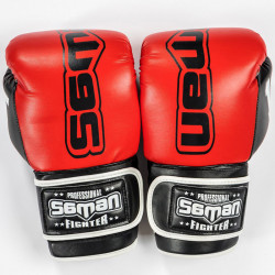 Boxkesztyű Saman Colours 1985 műbőr piros-fekete 10 oz