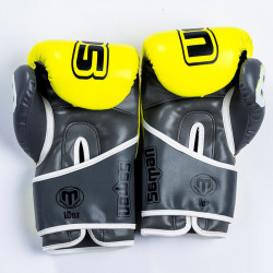 Boxkesztyű Saman Colours 1985 műbőr sárga-szürke 10 oz