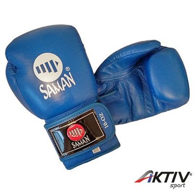 Boxkesztyű Saman Competition bőr kék 10 oz