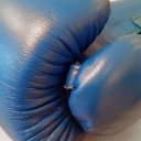 Boxkesztyű Saman Competition bőr kék 10 oz