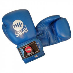 Boxkesztyű Saman Competition bőr kék 10 oz Sportszer Saman