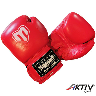 Boxkesztyű Saman Competition bőr piros 12 oz