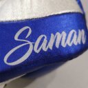 Boxkesztyű Saman Event Gloves bőr fűzős kék-ezüst 8 oz