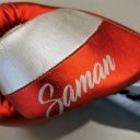 Boxkesztyű Saman Event Gloves bőr fűzős meggy-ezüst 8 oz