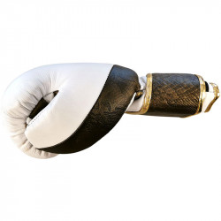 Boxkesztyű Saman Gold Snake bőr törtfehér-arany 10 oz