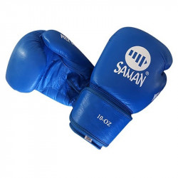 Boxkesztyű Saman Mex Glove bőr kék 10 oz Sportszer Saman
