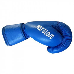 Boxkesztyű Saman Mex Glove bőr kék 10 oz