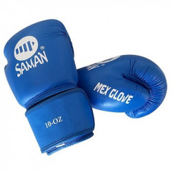 Boxkesztyű Saman Mex Glove bőr kék 10 oz