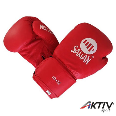 Boxkesztyű Saman Mex Glove bőr piros 10 oz