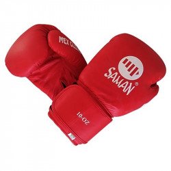 Boxkesztyű Saman Mex Glove bőr piros 10 oz Sportszer Saman