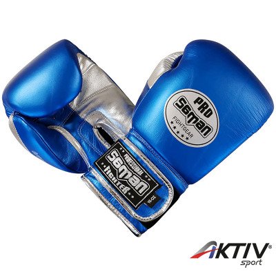 Boxkesztyű Saman Pro Sparring kék-ezüst 10 oz