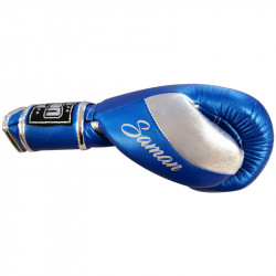 Boxkesztyű Saman Pro Sparring kék-ezüst 10 oz
