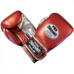 Boxkesztyű Saman Pro Sparring meggy-ezüst 10 oz Sportszer Saman