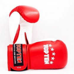 Boxkesztyű Top Ten NK II műbőr piros 14 oz Sportszer Top Ten