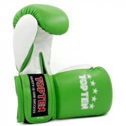 Boxkesztyű Top Ten NK II műbőr zöld 10 oz Sportszer Top Ten