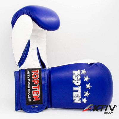 Boxkesztyű Top Ten NK II műbőr kék 14 oz