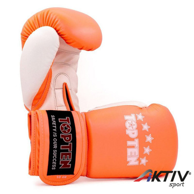 Boxkesztyű Top Ten NK II műbőr narancs 10 oz