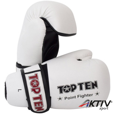 Boxkesztyű Top Ten Point Fighter WAKO fehér