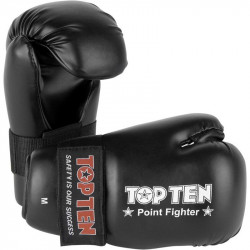 Boxkesztyű Top Ten Point Fighter WAKO fekete Sportszer Top Ten