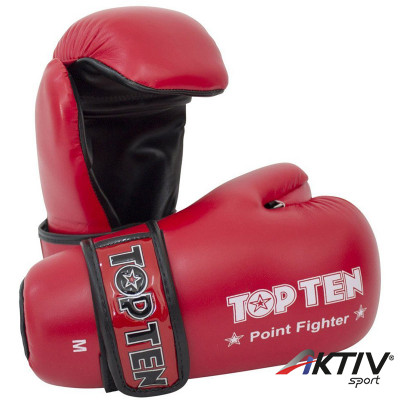Boxkesztyű Top Ten Point Fighter WAKO piros
