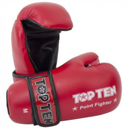 Boxkesztyű Top Ten Point Fighter WAKO piros Sportszer Top Ten