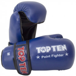 Boxkesztyű Top Ten Point Fighter WAKO kék Sportszer Top Ten