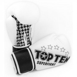 Boxkesztyű Top Ten Superfight 3000 WAKO fehér 10 oz Sportszer Top Ten