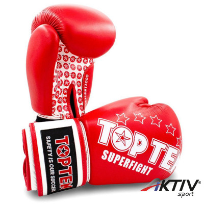 Boxkesztyű Top Ten Superfight 3000 WAKO piros 10 oz