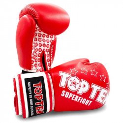 Boxkesztyű Top Ten Superfight 3000 WAKO piros 10 oz Sportszer Top Ten