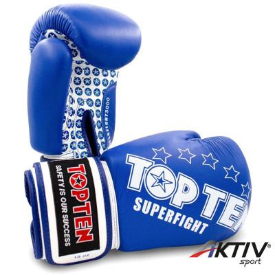 Boxkesztyű Top Ten Superfight 3000 WAKO kék 10 oz