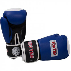 Boxkesztyű Top Ten WAKO 10 oz Kék 10 Sportszer Top Ten