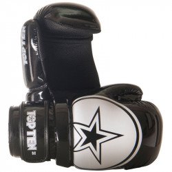 Semi-contact kesztyű Top Ten Glossy Block Star WAKO fekete-fehér Sportszer Top Ten