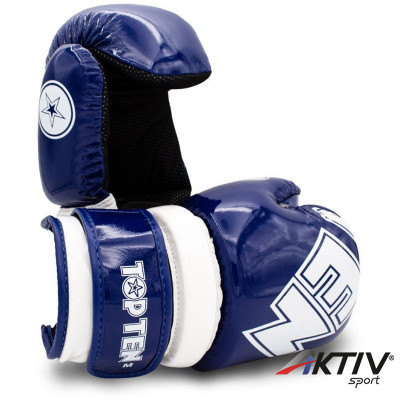 Semi-contact kesztyű Top Ten Glossy Block WAKO kék-fehér L